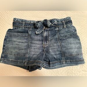 “Paper Bag” Denim Shorts